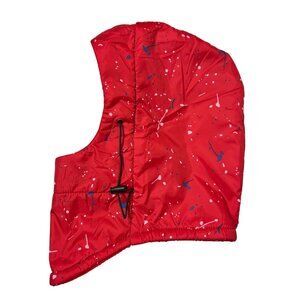 Redess Red Fleece-Lined Child’s Adjustable Winter Hood Balaclava Splatter Print